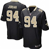 Nike Men & Women & Youth Saints #94 Jordan Black Team Color Game Jersey